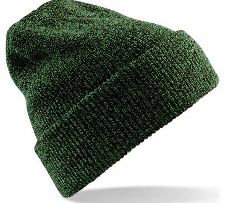 Beechfield B425 Heritage Beanie Hat Antique Moss Green