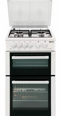 Beko BDG584W Twin Cavity Gas Cooker