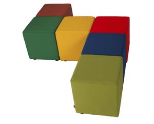 cube pouffes