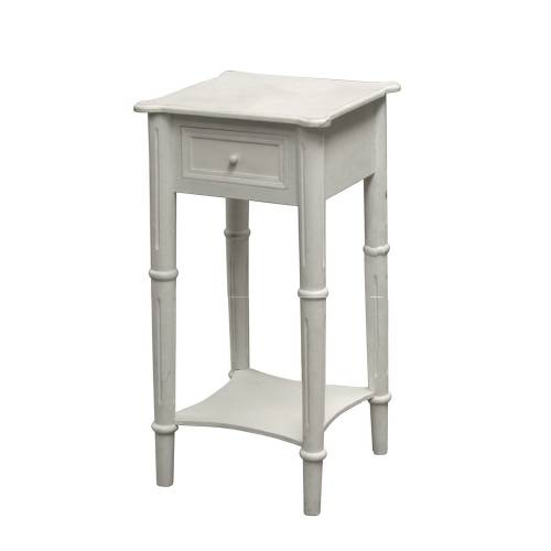 Belgravia White 1 Drawer Bedside Table