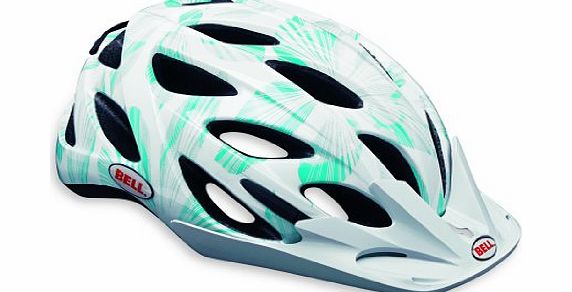 Arella white/teal flowers 2011 Hybrid Cycle Helmet