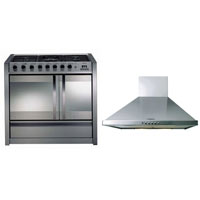 Range Cooker DB1000G and 100cm Chimney Hood CHIM101SS