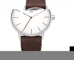 Ben Sherman Mens Burgundy Cotton Strap Watch