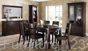 Toledo Dark 6-8 Seater Extending Dining Set