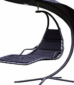 Bentley Garden  HELICOPTER GARDEN SWING CHAIR SEAT LOUNGER - BLACK