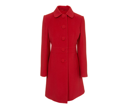 3/4 length peter pan velour coat