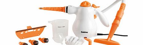 Beldray Hand Held Steam Cleaner, white/orange