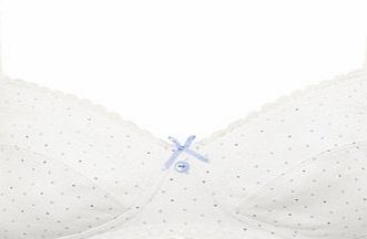 Blue/White Spot Print Nonwired Bra, sky/blue