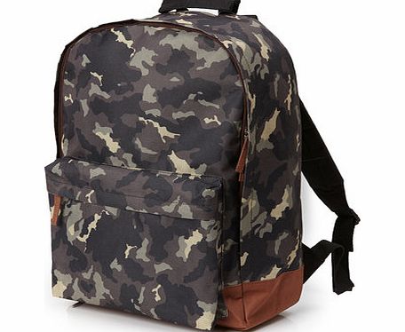 Boys Camo Rucksack, charcoal 1616460143