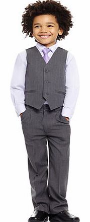 Boys Grey Waistcoat Set, grey 1602650870