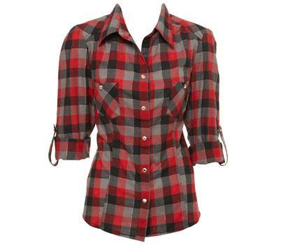 Check lumberjack red shirt