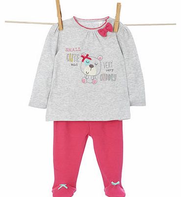 Girls Baby Girls Long Sleeved Top and Crawler