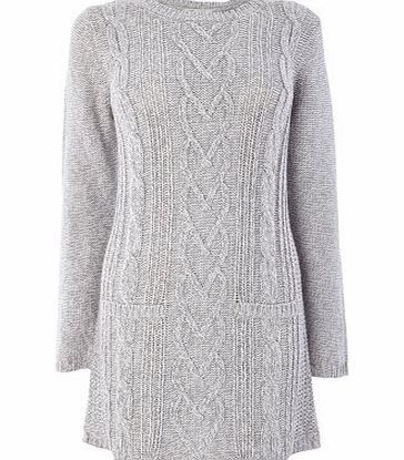 Grey Twist Cable Tunic, grey 586240870