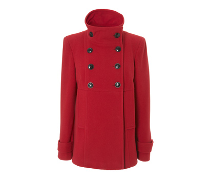 Italian wool blend military-esque coat