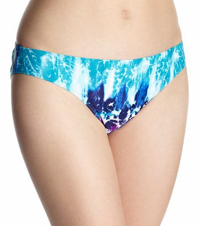 Bhs Multi Coloured Tie Dye Print Bikini Pant, blue