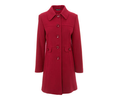 Peter pan collar crombie style coat