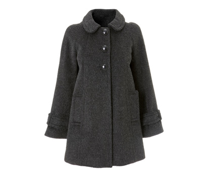 Premium mohair blend swing coat