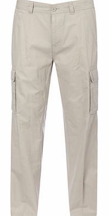 Sailcloth Lightweight Cargos Trousers, Cream