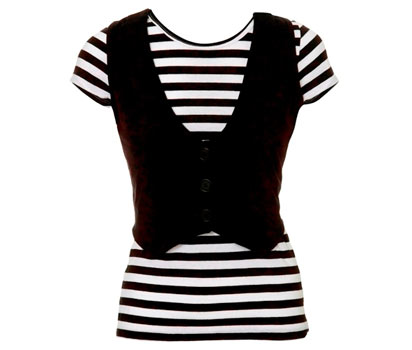 Stripe 2 in 1 waistcoat