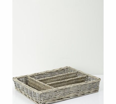 Wicker cutlery holder, grey 9574730870