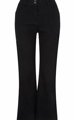 Womens Black Bootleg Slim and Shape 30`` Jeans,