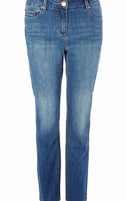 Bhs Womens Midwash Vintage Wash Slim Leg Jeans, mid