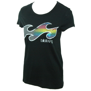 Ladies Billabong Luciano T-Shirt. Black