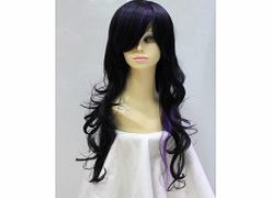 Black Cosplay Synthetic Hair - Wavy