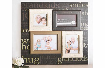 Black Large Wall Hanging Grandkids Multi Collage