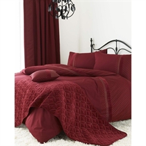 Wine Quilt Cover Set Super King Size