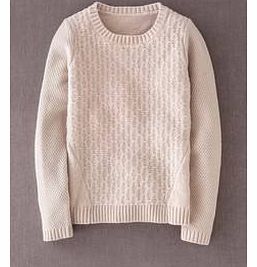 Mixed Stitch Jumper, Cream 33674789