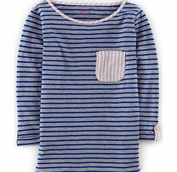 Stripe Pocket Tee, Grey Marl/Bright Blue 34340976