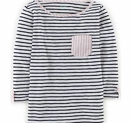 Stripe Pocket Tee, Ivory/Navy 34341024