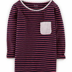 Stripe Pocket Tee, Navy/Rose Bloom 34341156