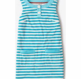 Towelling Scoop Neck, Aqua Stripe,Navy Stripe