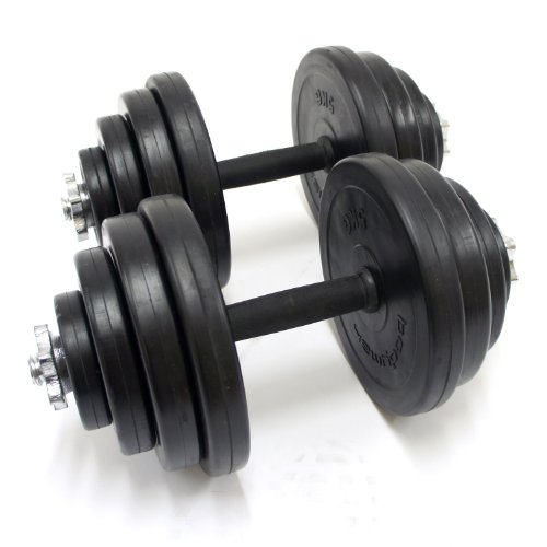 Deluxe 40kg Rubber Dumbbell Kit