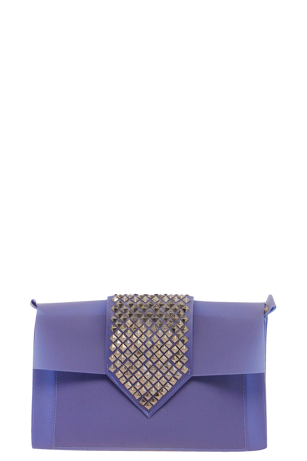 Billie Stud Front Clutch Bag - cobalt