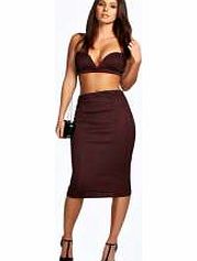 boohoo Crochet Lace Midi Skirt - black azz14573