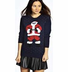 Farah Father Christmas Jumper - navy azz23203