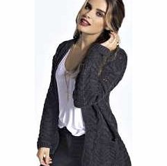 Katie Zig Zag Stitch Cardigan - slate azz21525