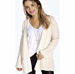 Katie Zig Zag Stitch Cardigan - vanilla azz21525