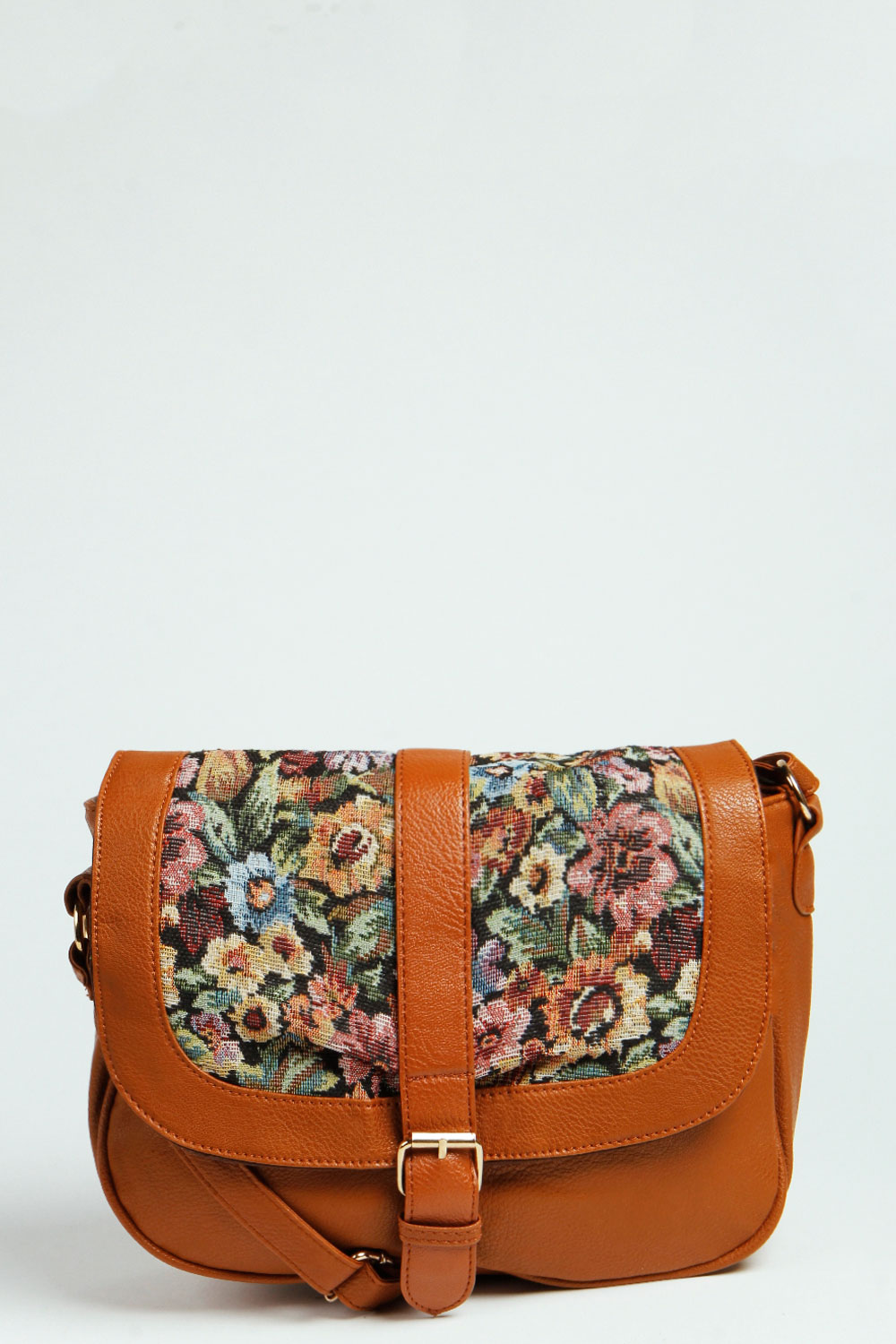 Kimberly Tapestry Shoulder Bag - tan