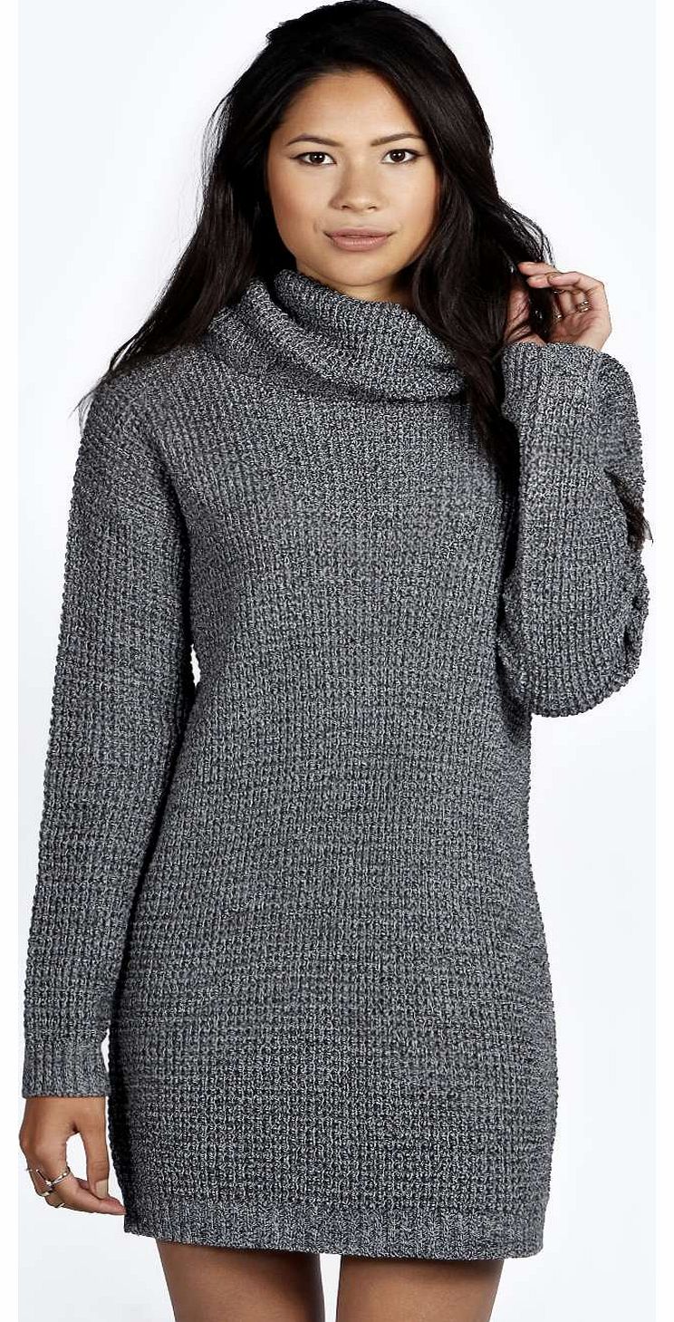 Laurena Marl Roll Neck Oversized Knit Jumper