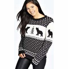 Penny Polar Bear Jumper - black azz24162