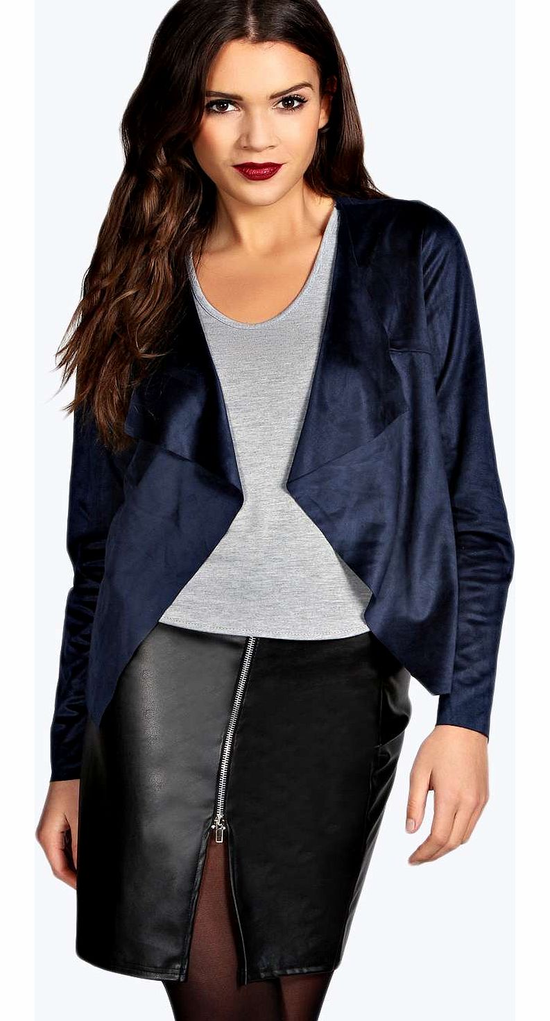 Poppy Suedette Jacket - blue azz14368