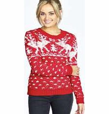 Ruby Reindeer Christmas Jumper - red azz23336