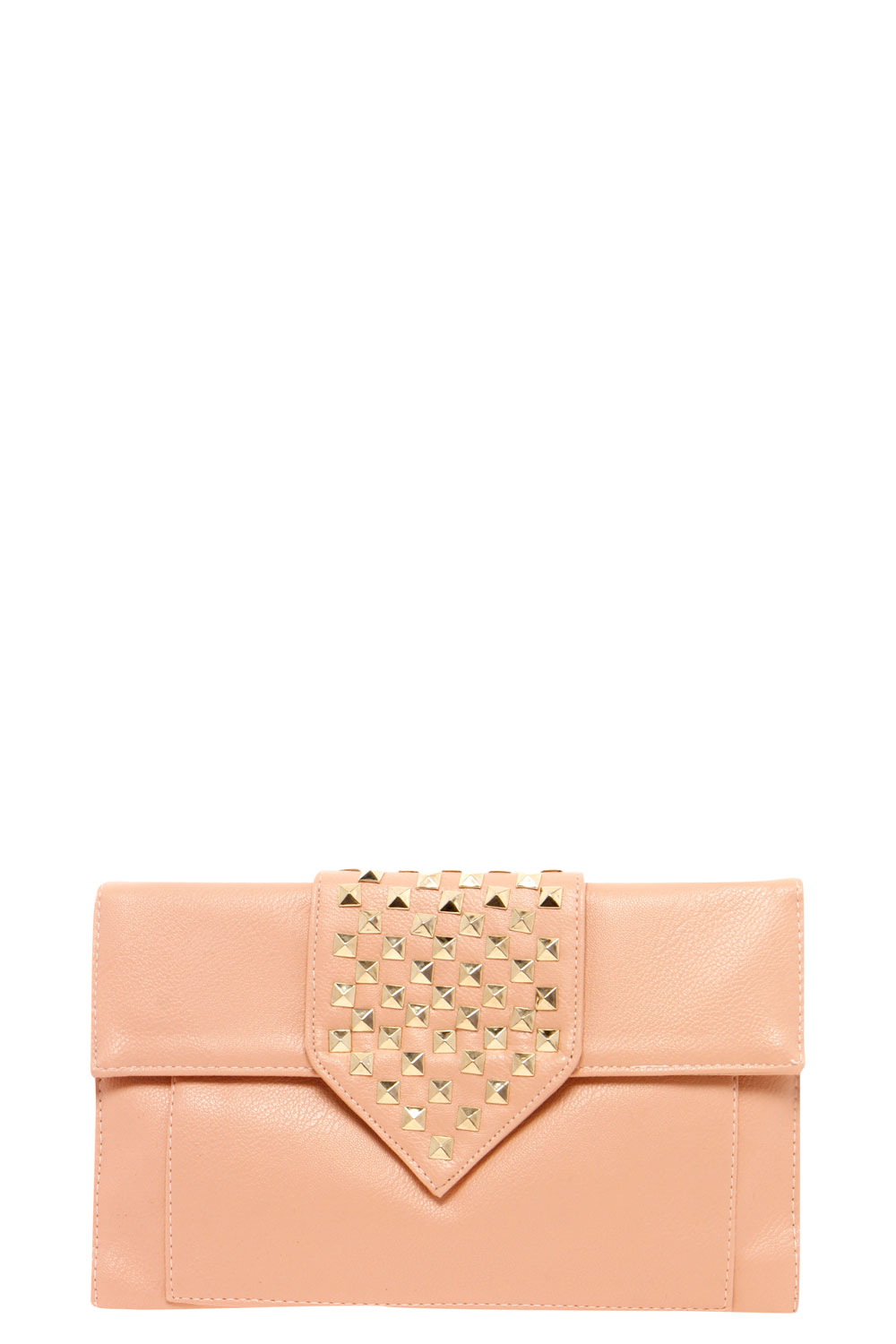 Ruby Stud Detail Envelope Clutch Bag -