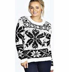 Sienna Snowflake Jumper - cream azz23340