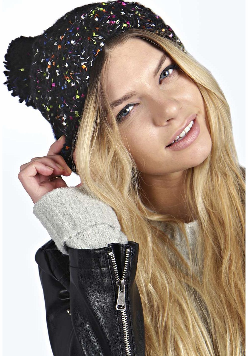 Tilly Fleck Chunky Knit Hat - grey azz18282