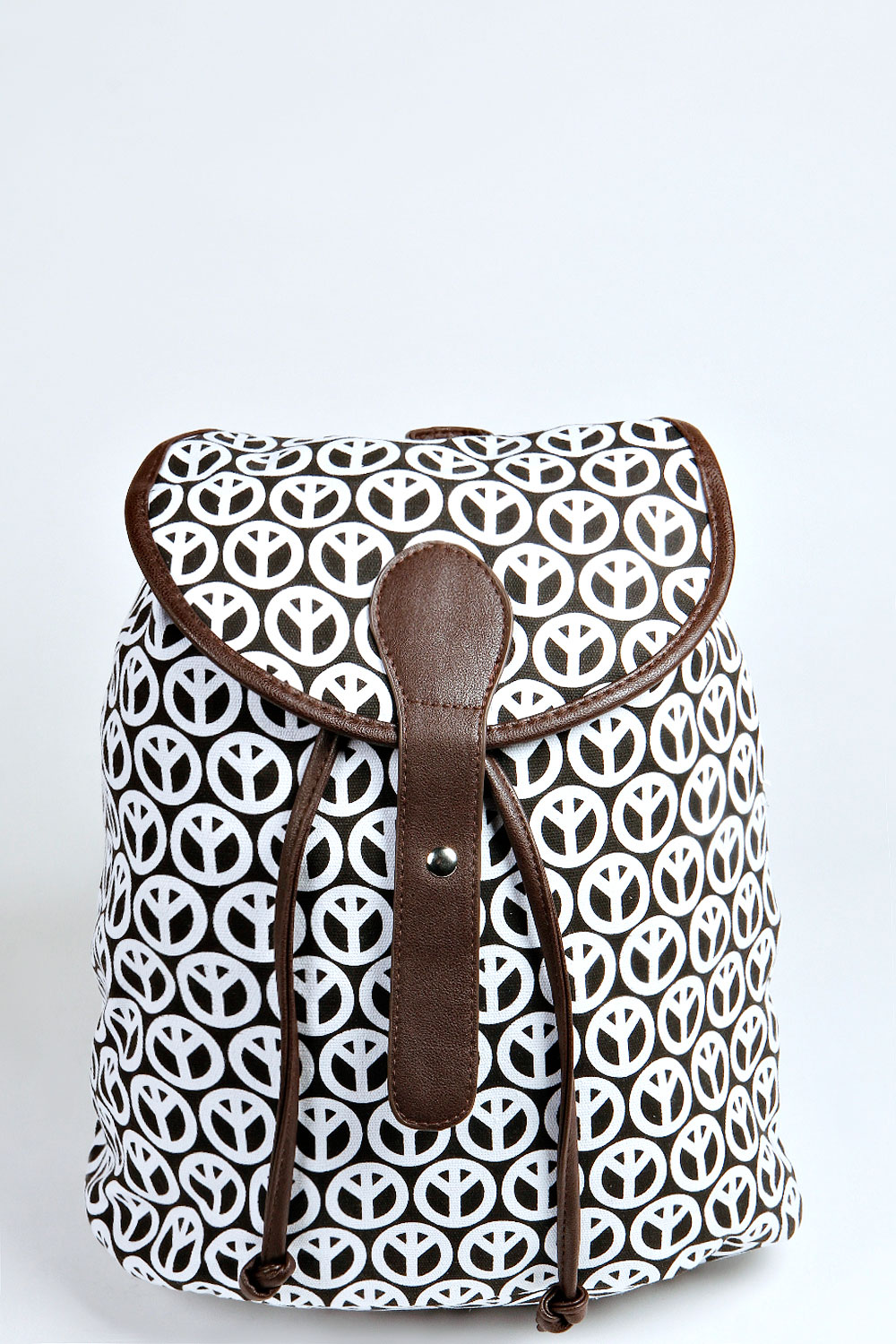 Una Peace Print Rucksack - black azz36613